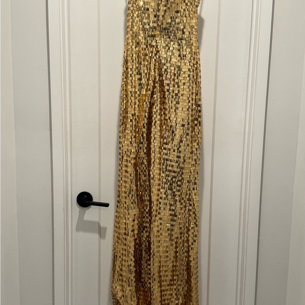 Simon Miller Gold Sequin Sculpt Dress - Picture 4 of 7